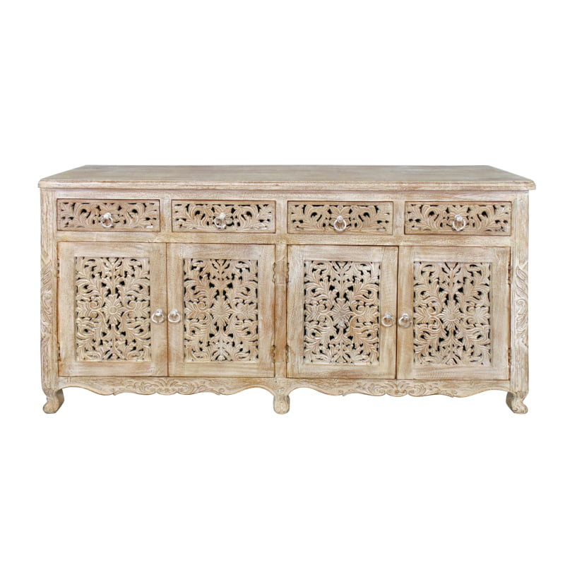 Carver 4-Door 4-Drawer Buffet - White Wash - Image 2