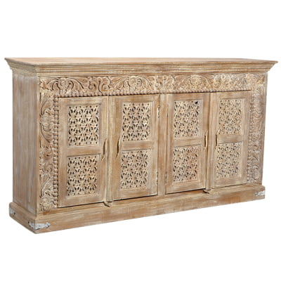 Patel 4-Door Carved Sideboard