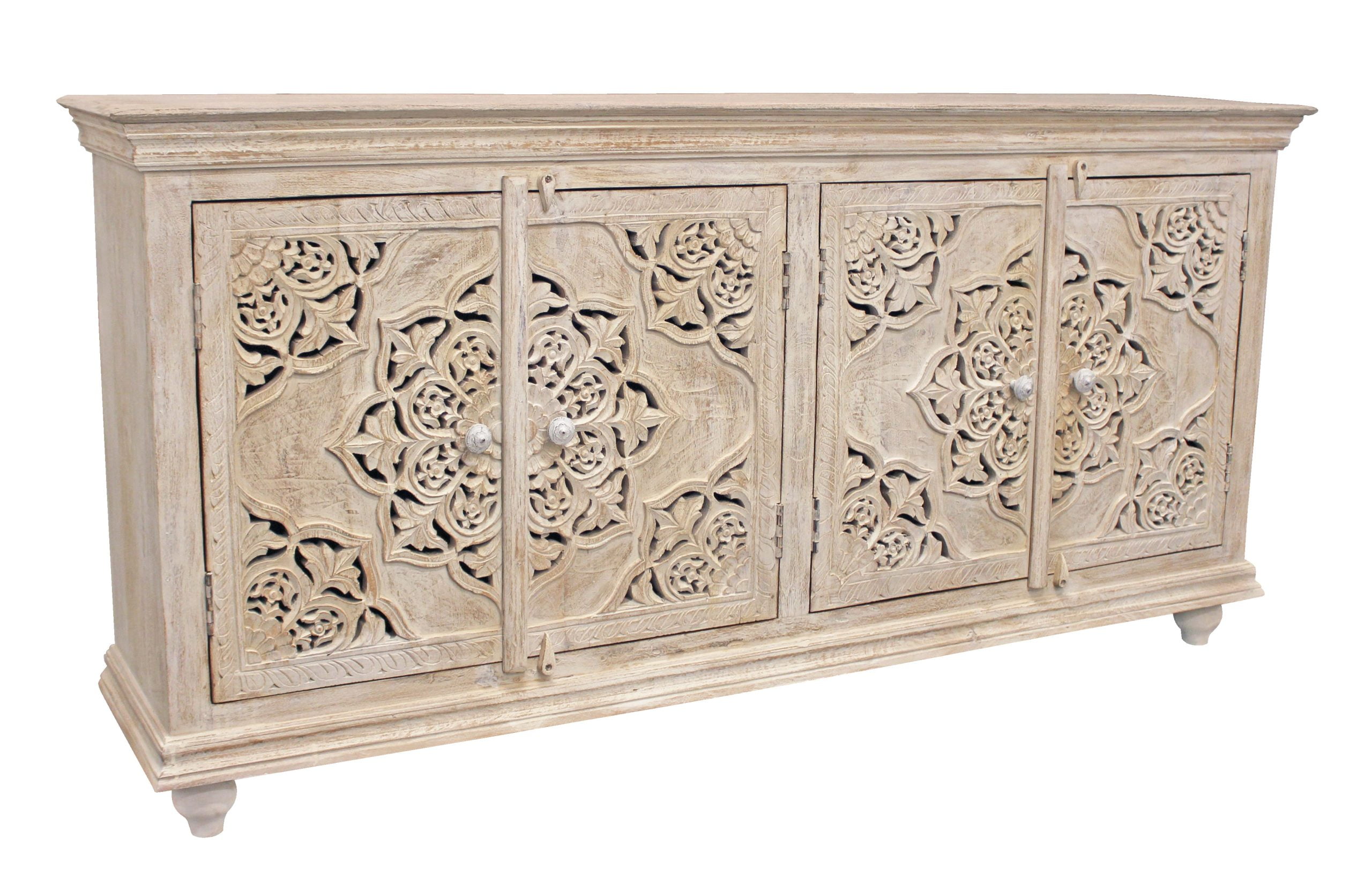Forma 4-Door Sideboard - Distressed White - Image 3
