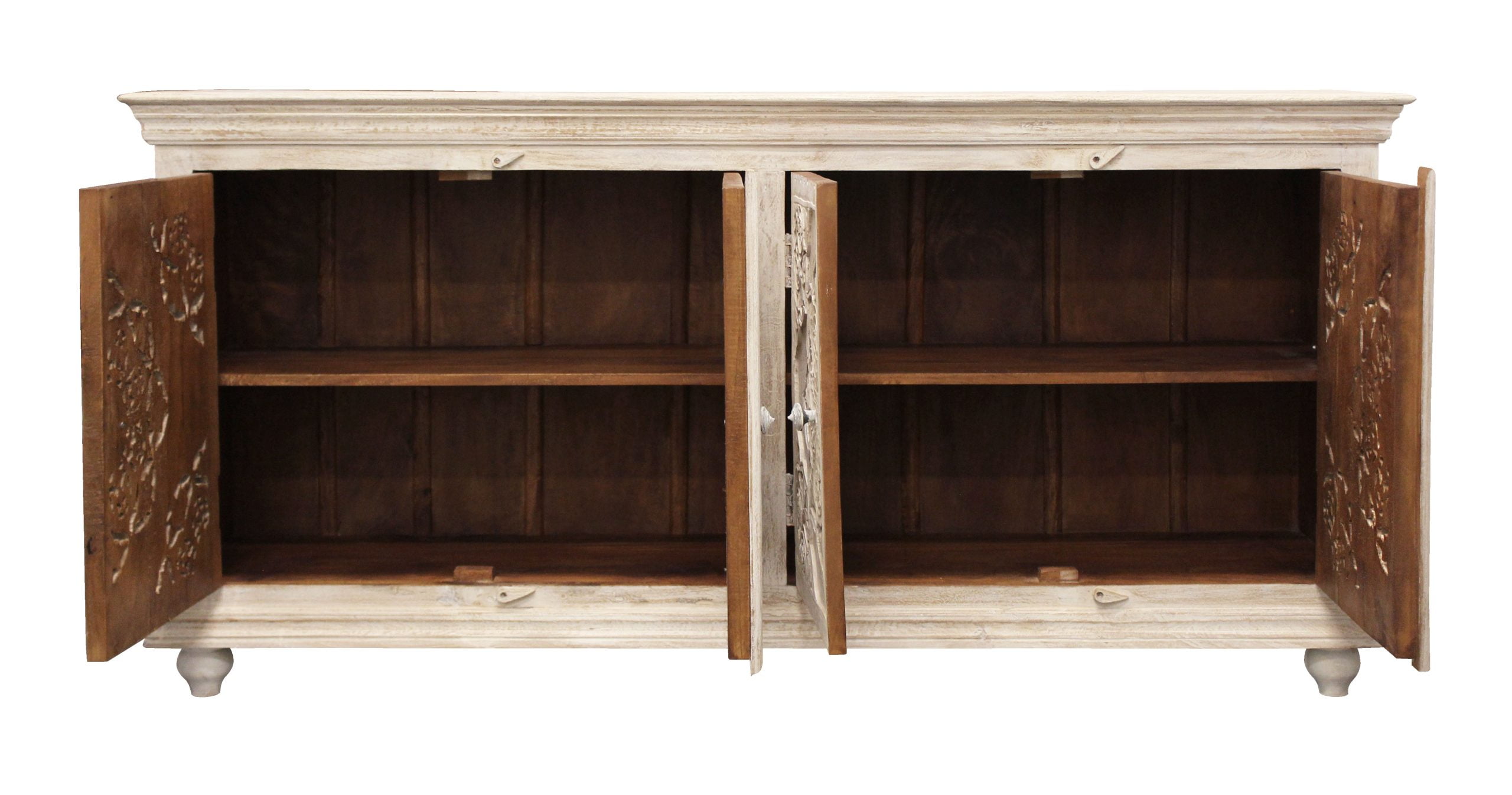 Forma 4-Door Sideboard - Distressed White - Image 4