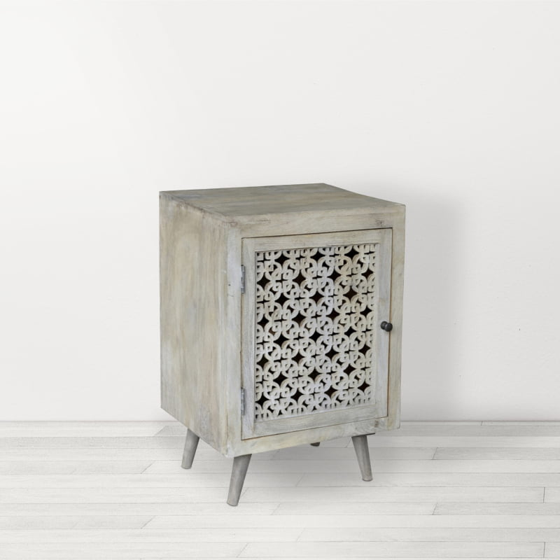 Wolff 1-Door Hand-carved Nightstand - Image 4