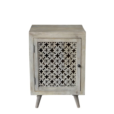 Wolff 1-Door Hand-carved Nightstand