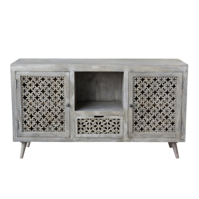 Wolff 2-Door 1-Drawer Hand-carved Media Console