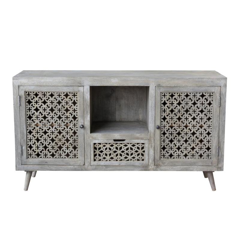 Wolff 2-Door 1-Drawer Hand-carved Media Console