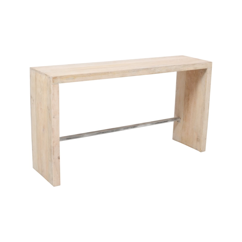 Choksi Bar Table and Stools 4-Piece Set - Brushed White Finish - Image 5