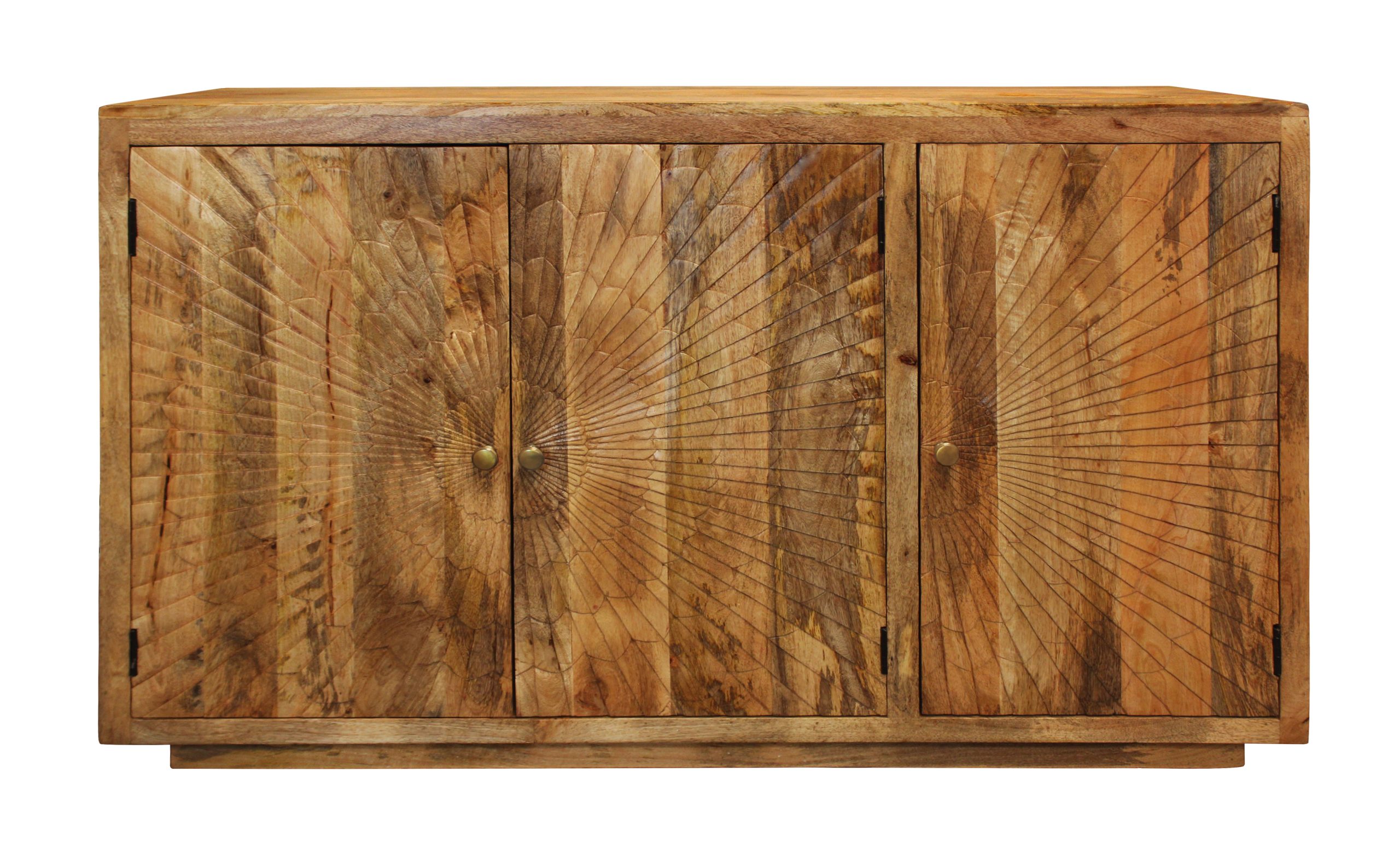 Sol 3-Door Hand-carved Sideboard