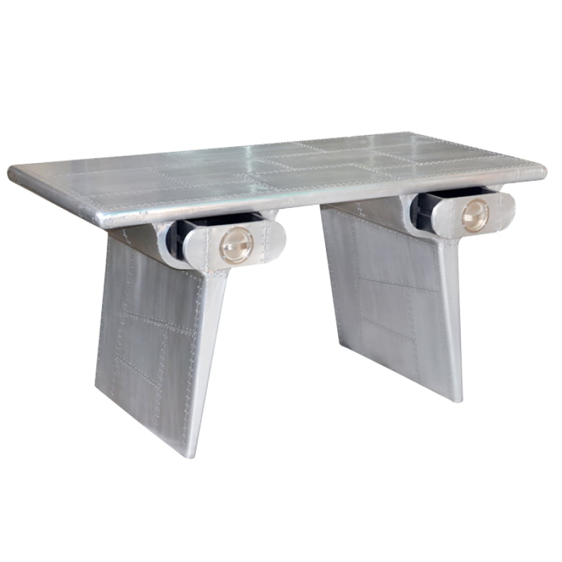 Aviator 2-Drawer Writing Desk - Image 3