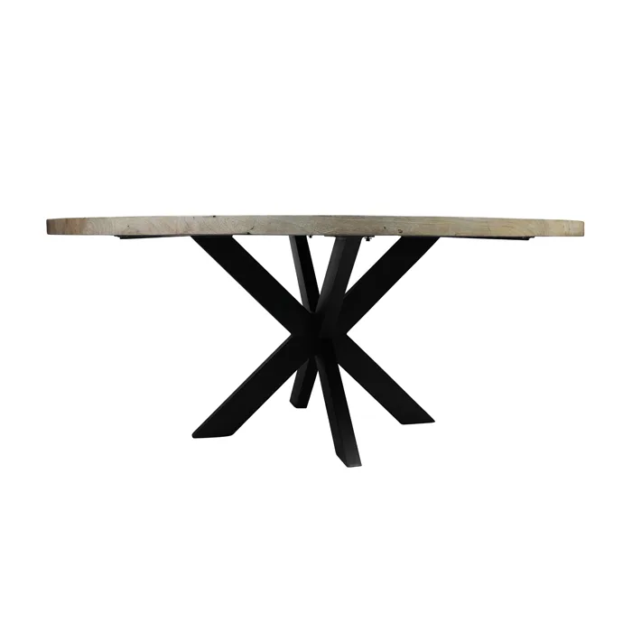 Braxton 7-Piece Dining Set with 72" Round Dining Table and 3 Sets of Clive Mink Chairs - Image 7