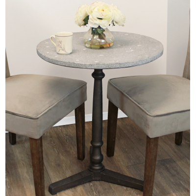 Lynn Stone Top Bistro Table in Gray