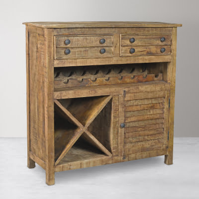 Napa 2-Drawer 1-Door Wine Cabinet