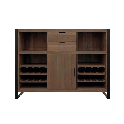 Gala Wine & Bar Console - Gray Wash