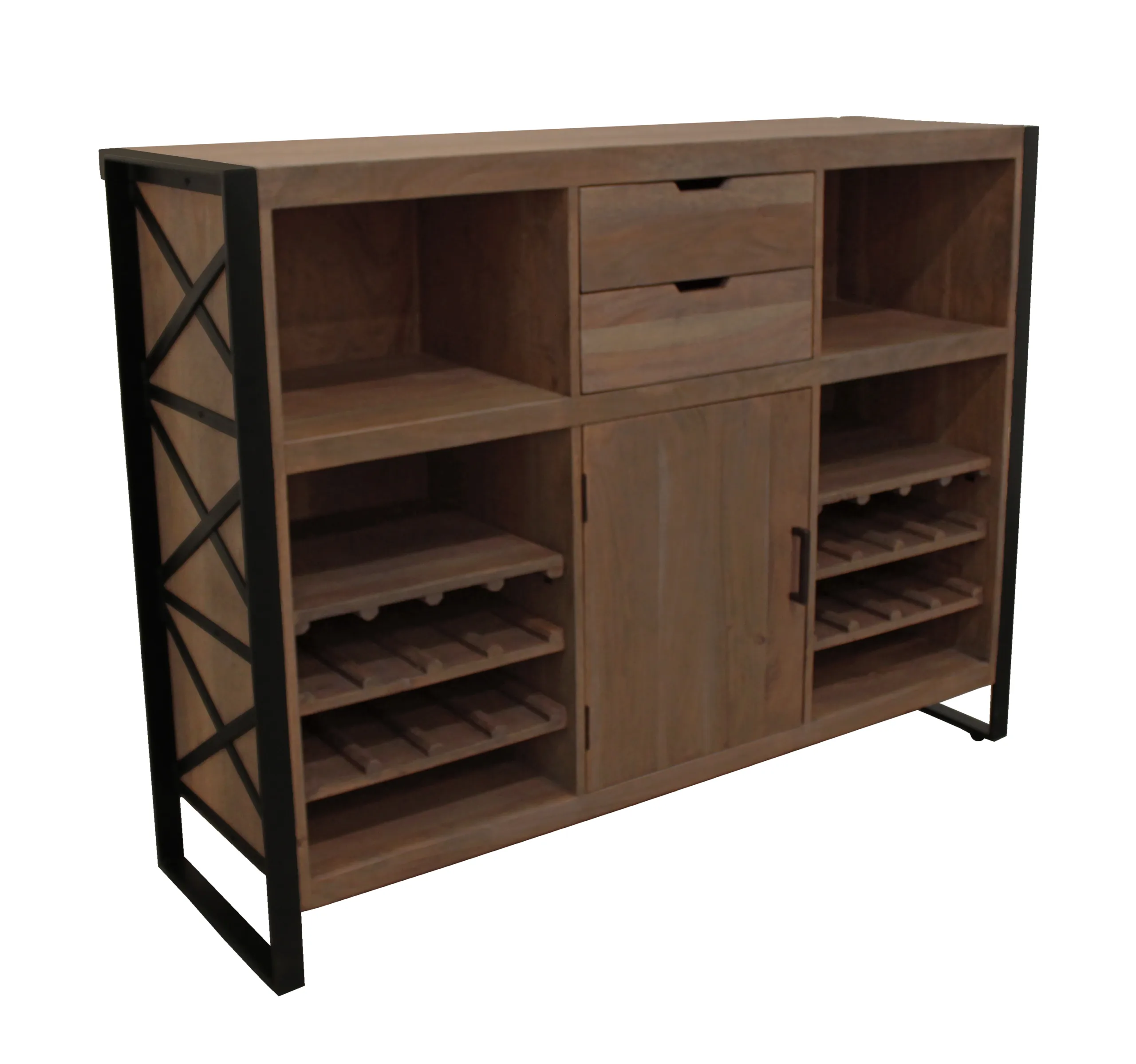 Gala Wine & Bar Console - Gray Wash - Image 2
