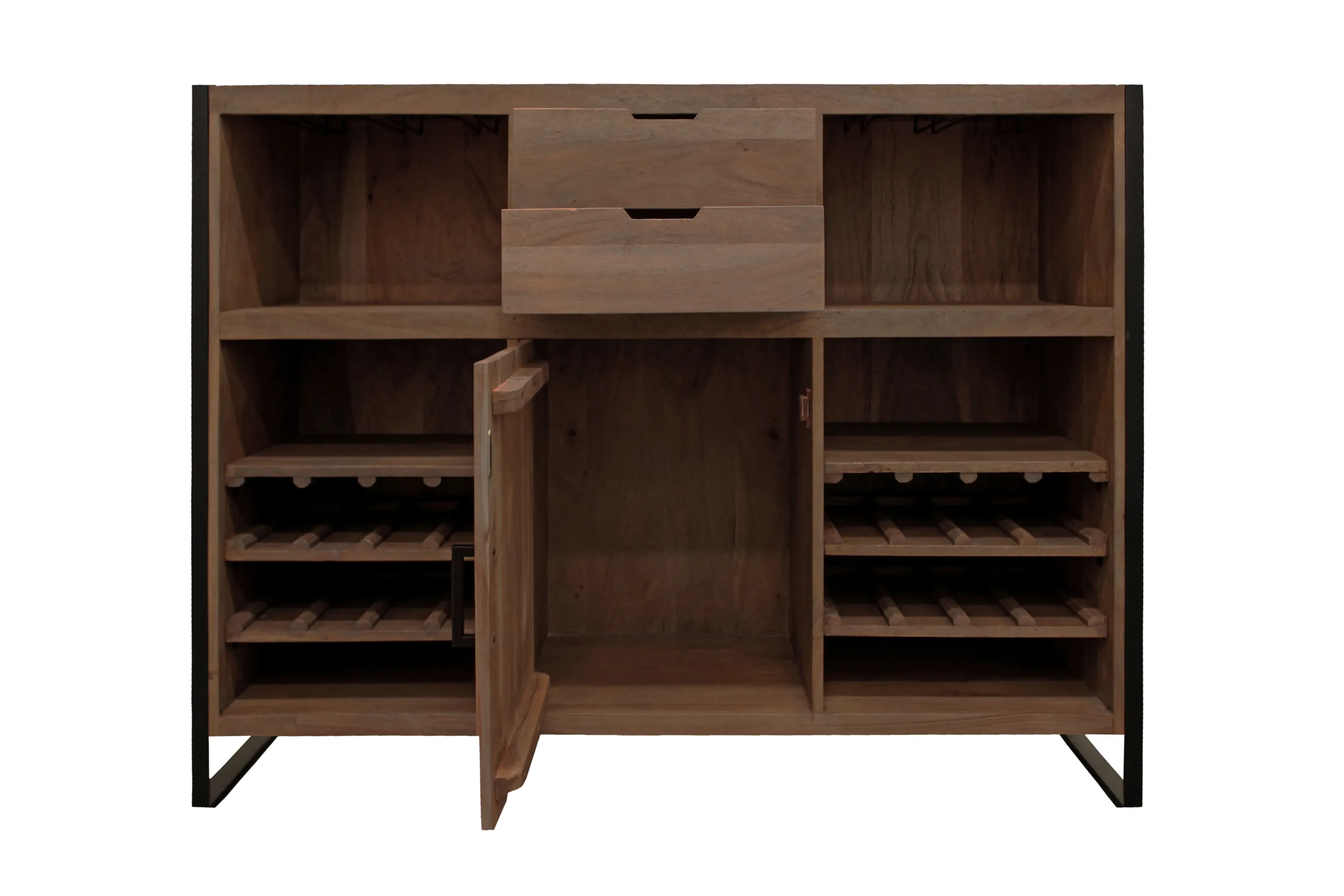 Gala Wine & Bar Console - Gray Wash - Image 3