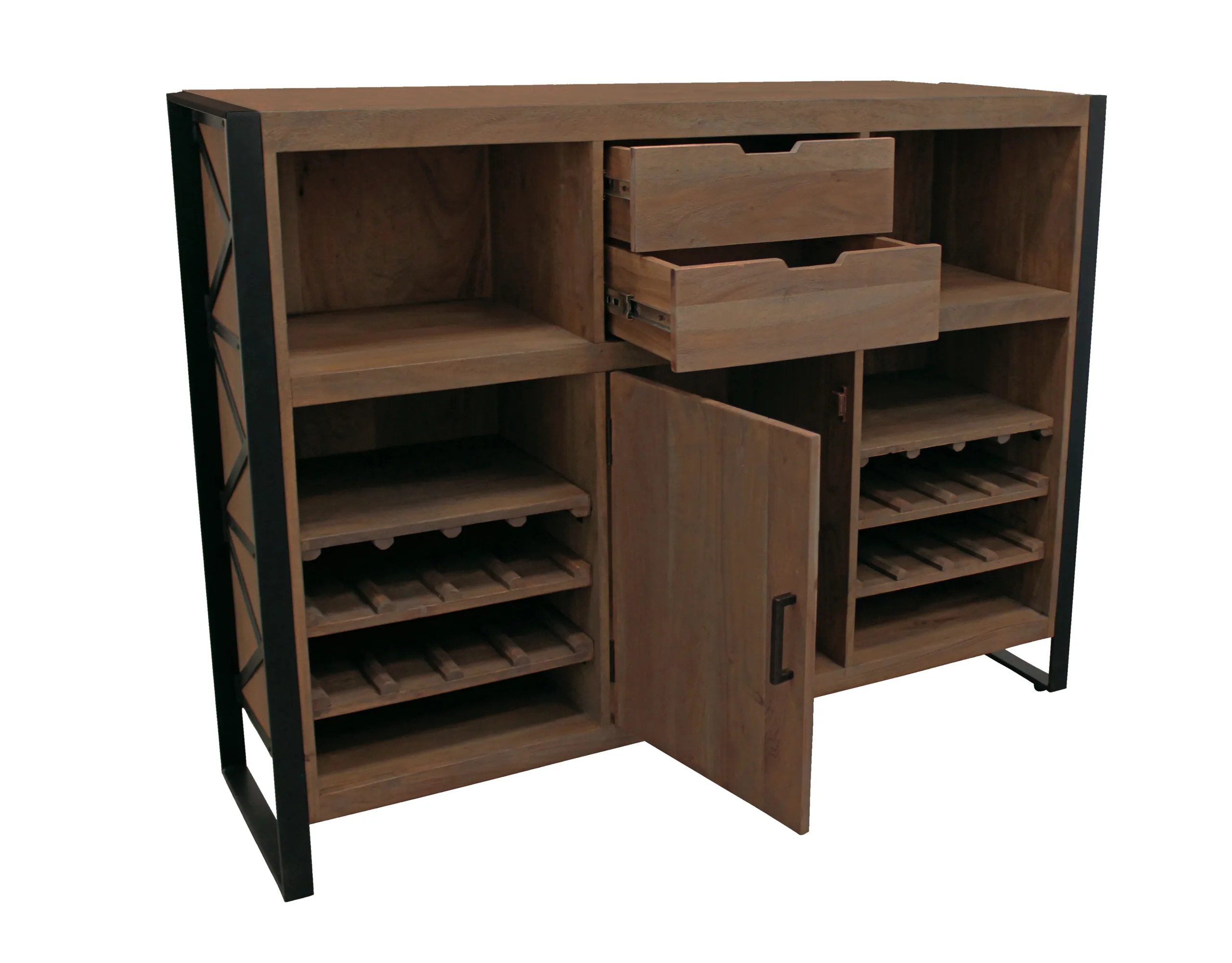 Gala Wine & Bar Console - Gray Wash - Image 6