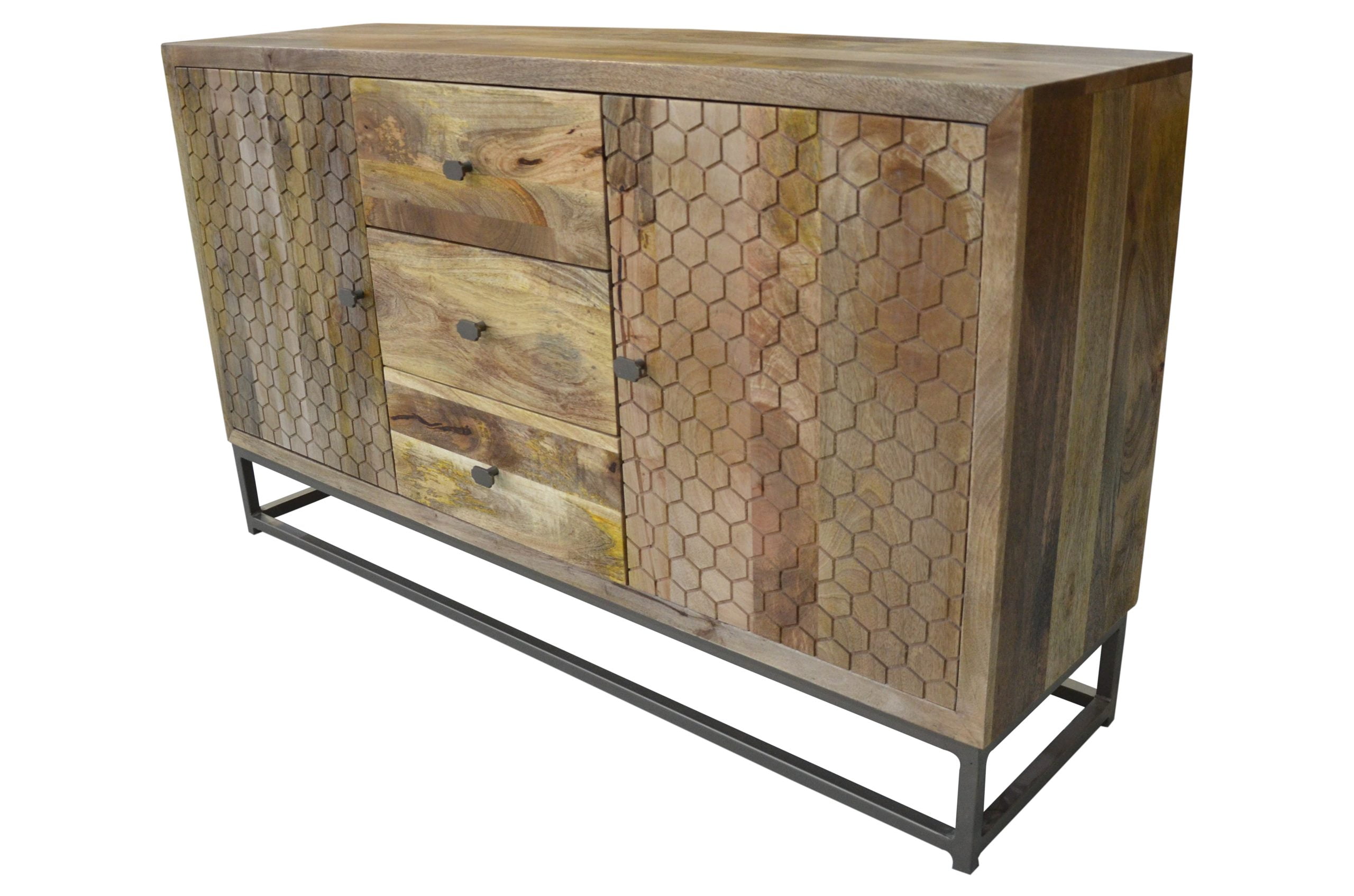 Honeycomb 2-Door 3-Drawer Sideboard - Image 3