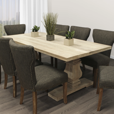 Holmes 81" Rectangle Dining Table - White Wash