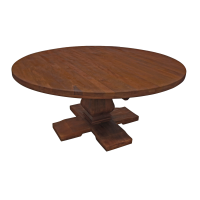 Holmes 58" Round Dining Table - Medium Brown