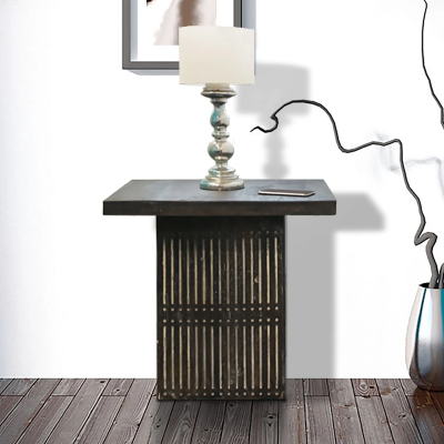 Sarra End Table - Antique Brown