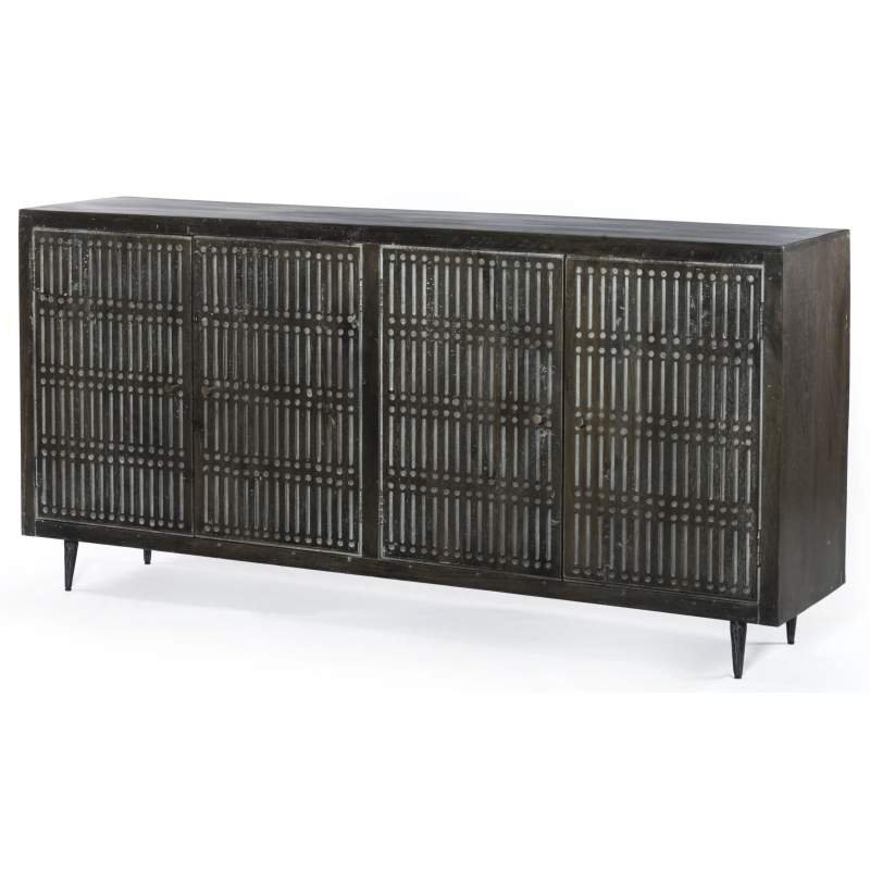 Sarra 4-Door Sideboard - Antique Brown - Image 3