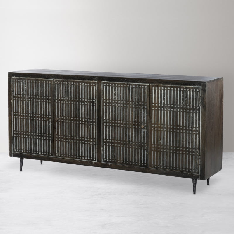 Sarra 4-Door Sideboard - Antique Brown