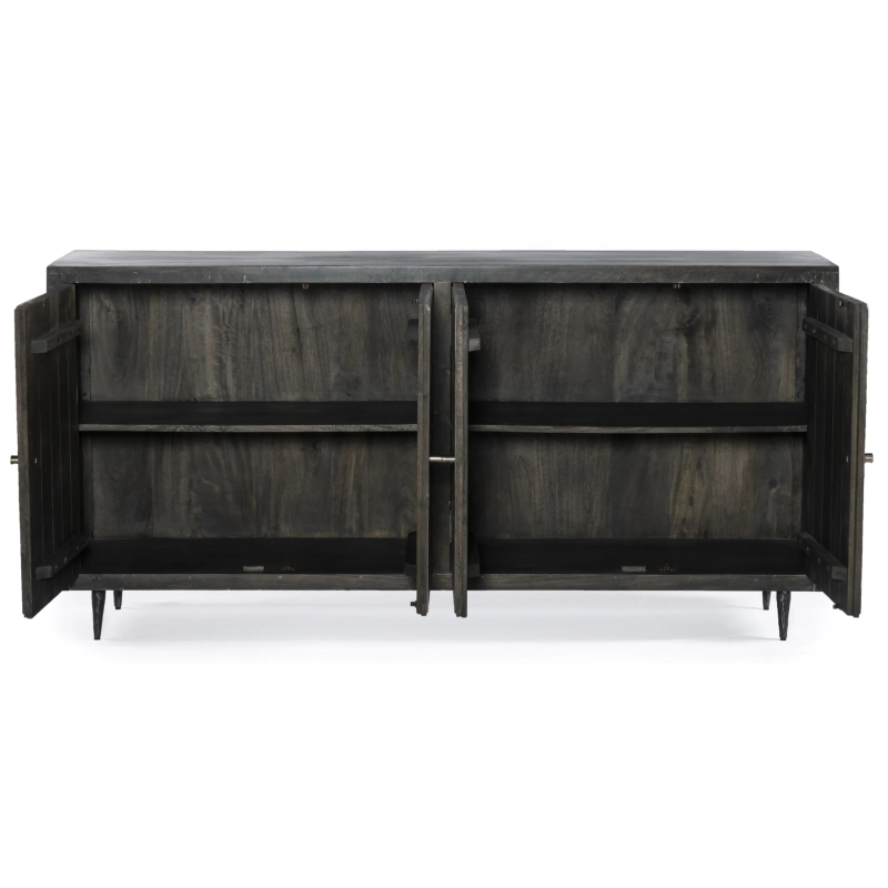 Sarra 4-Door Sideboard - Antique Brown - Image 4