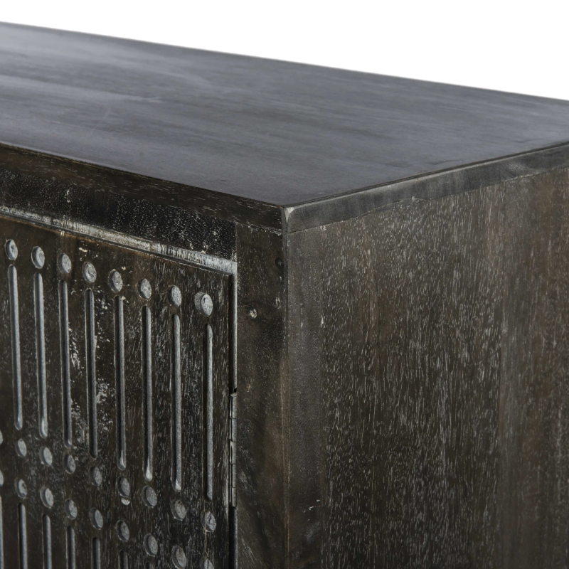 Sarra 4-Door Sideboard - Antique Brown - Image 5