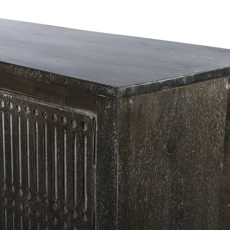 Sarra 2-Door Large Media Cabinet - Antique Brown - Image 3