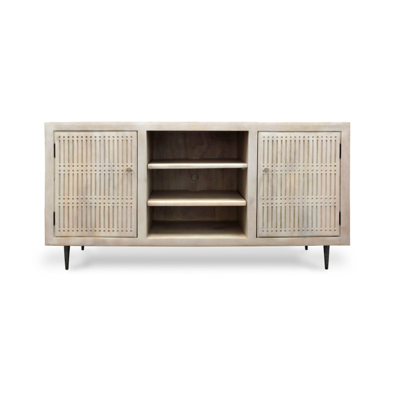 Sarra 2-Door Large Media Cabinet - Brushed Ivory - Image 3