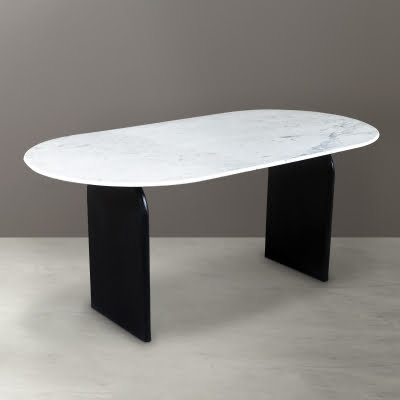 Allure - 72" Terrain Marble Top Oval Dining Table (Base)