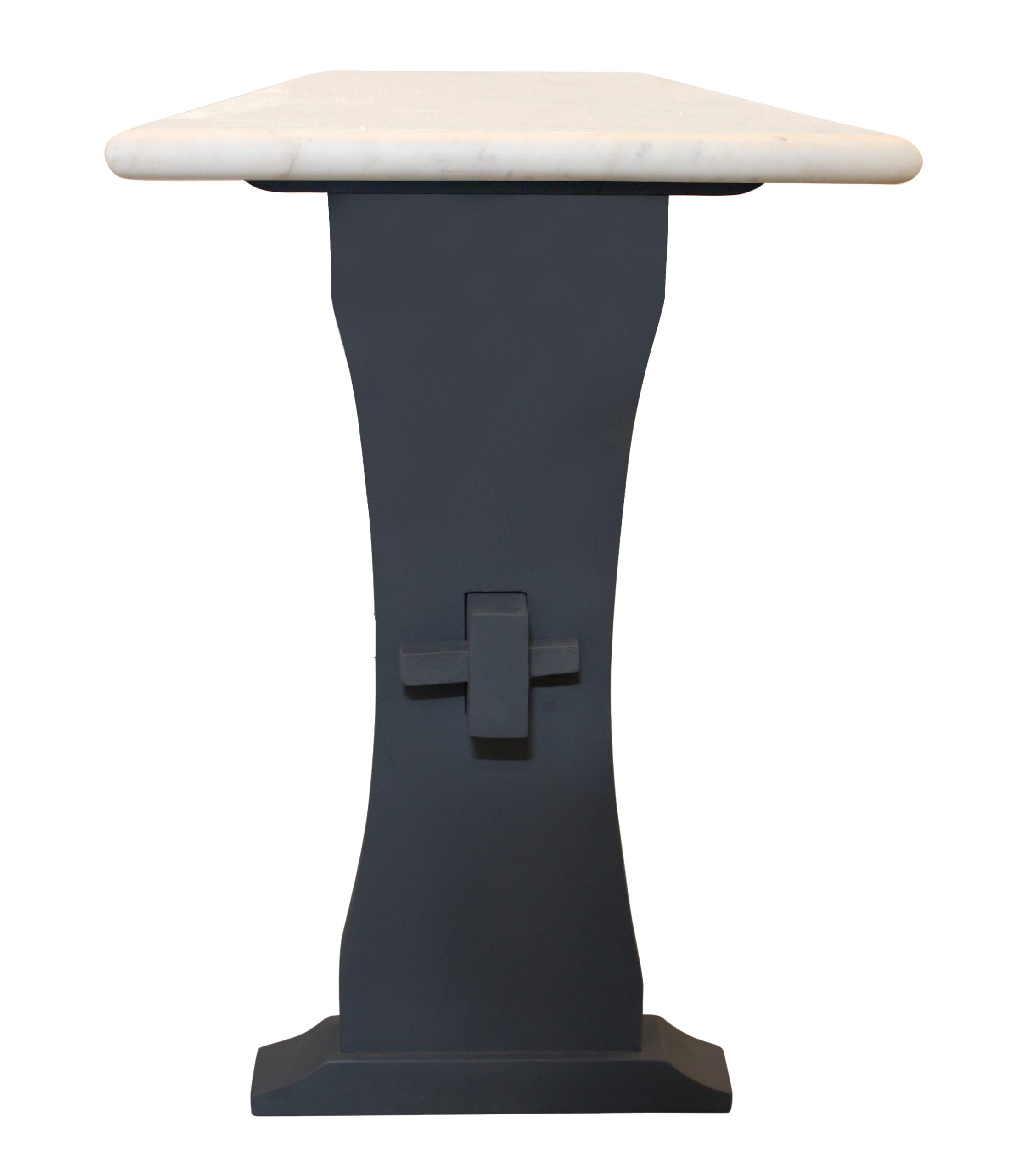 Marina Console Table - White Marble - Image 5