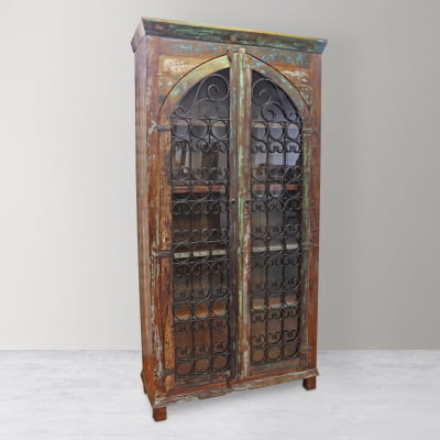 Rainforest Iron Jali Tall Cabinet