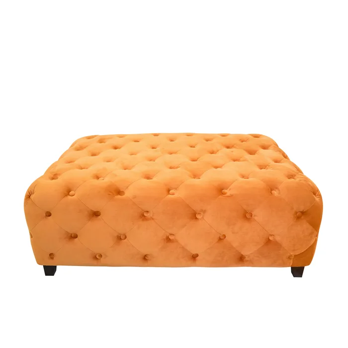 Jackson Ottoman Square - Orange - Image 2