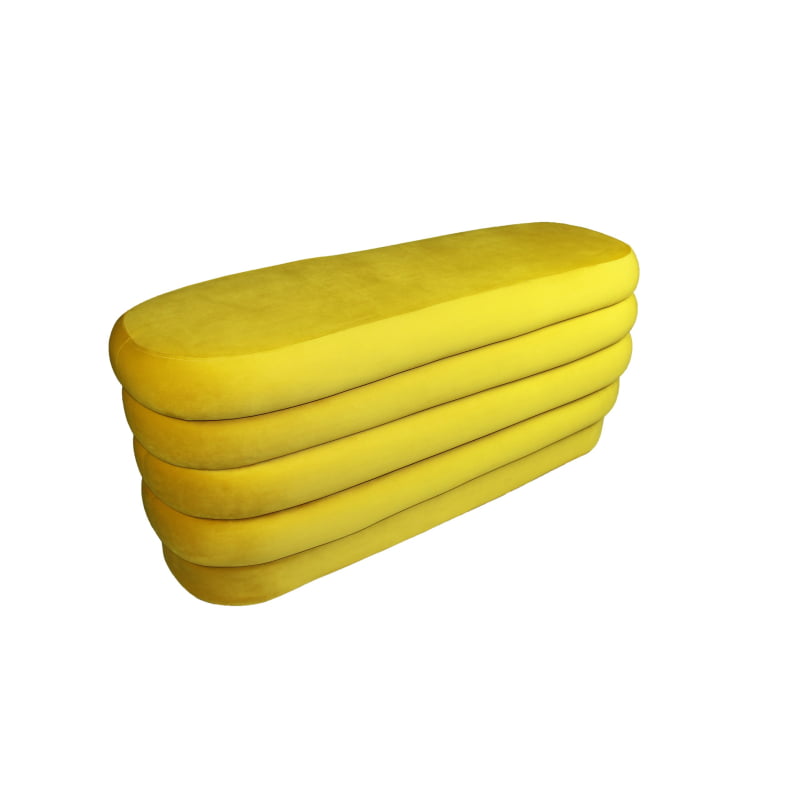 Taylor Oval Ottoman - Daffodil - Image 2