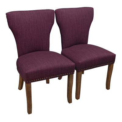 Howell Side Chair 2-Piece Set - Purple
