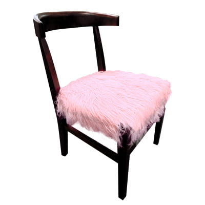 Aaron Faux Fur Chair - Blush