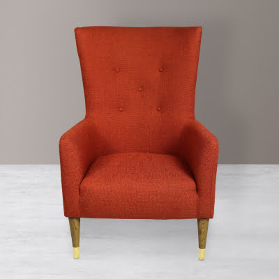 Adams Lounge Chair - Tangerine