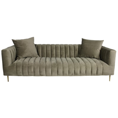 Rutland Sofa with 2 Toss Pillows -  Beige