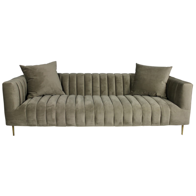 Rutland Sofa with 2 Toss Pillows -  Beige