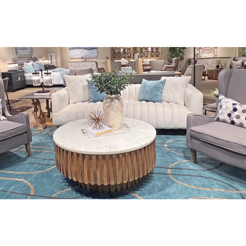 Rutland Sofa with 2 Toss Pillows - Ivory - Image 2