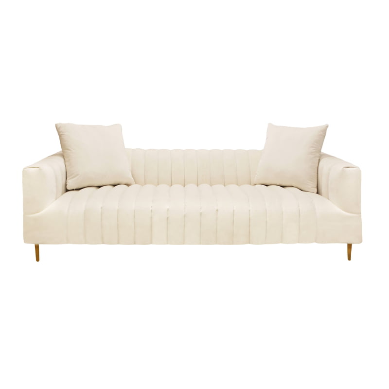 Rutland Sofa with 2 Toss Pillows - Ivory - Image 3