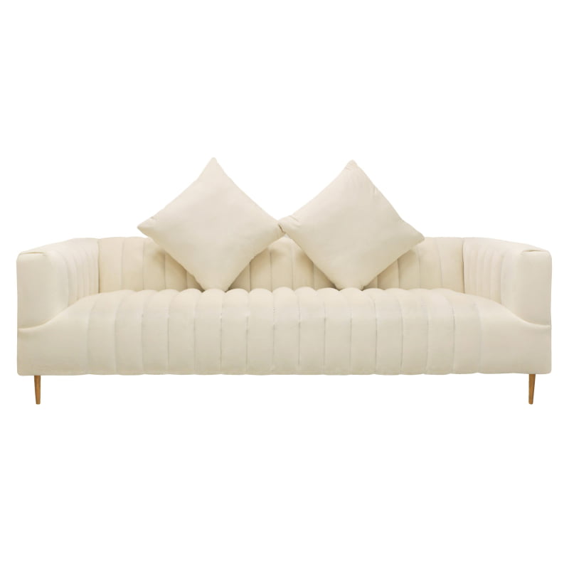 Rutland Sofa with 2 Toss Pillows - Ivory