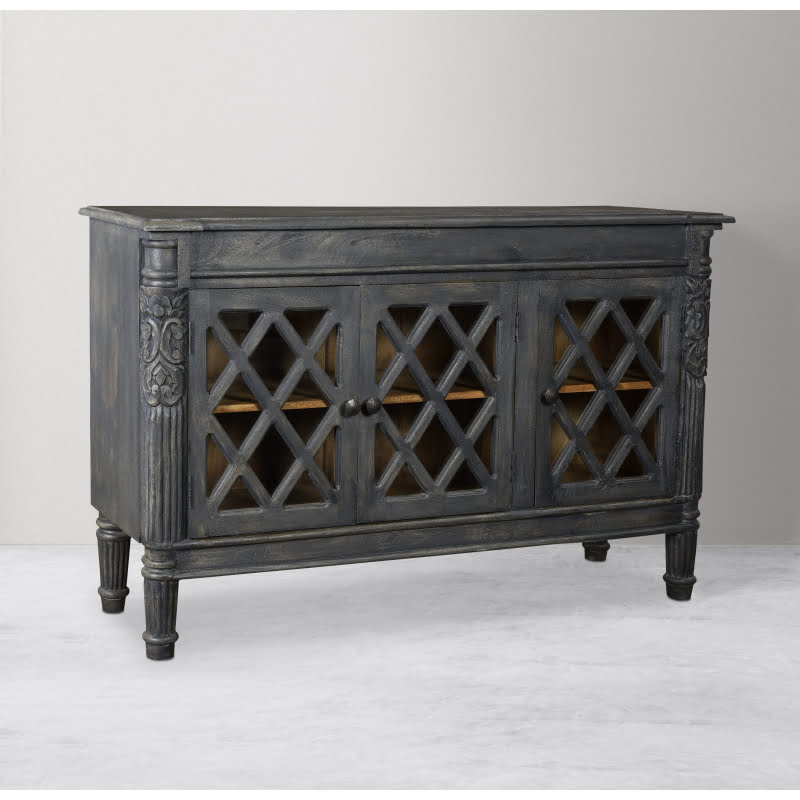 Camden Carlyle 3-Door Sideboard - Gray