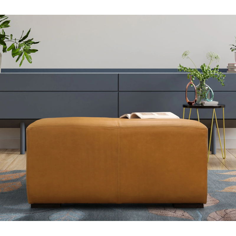 Batton Leather Cocktail Table - Cider Orange - Image 2