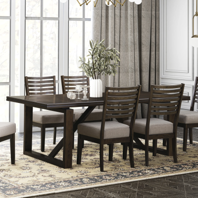 Prescott 84" Dining Table - Antique Brown