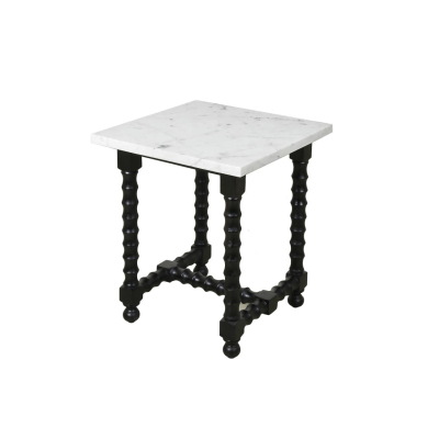 Cranberry End Table - White Marble