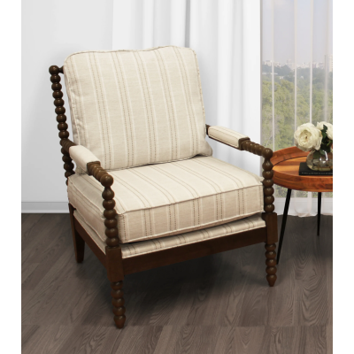 Windsor Occasional Chair - Natural Striped