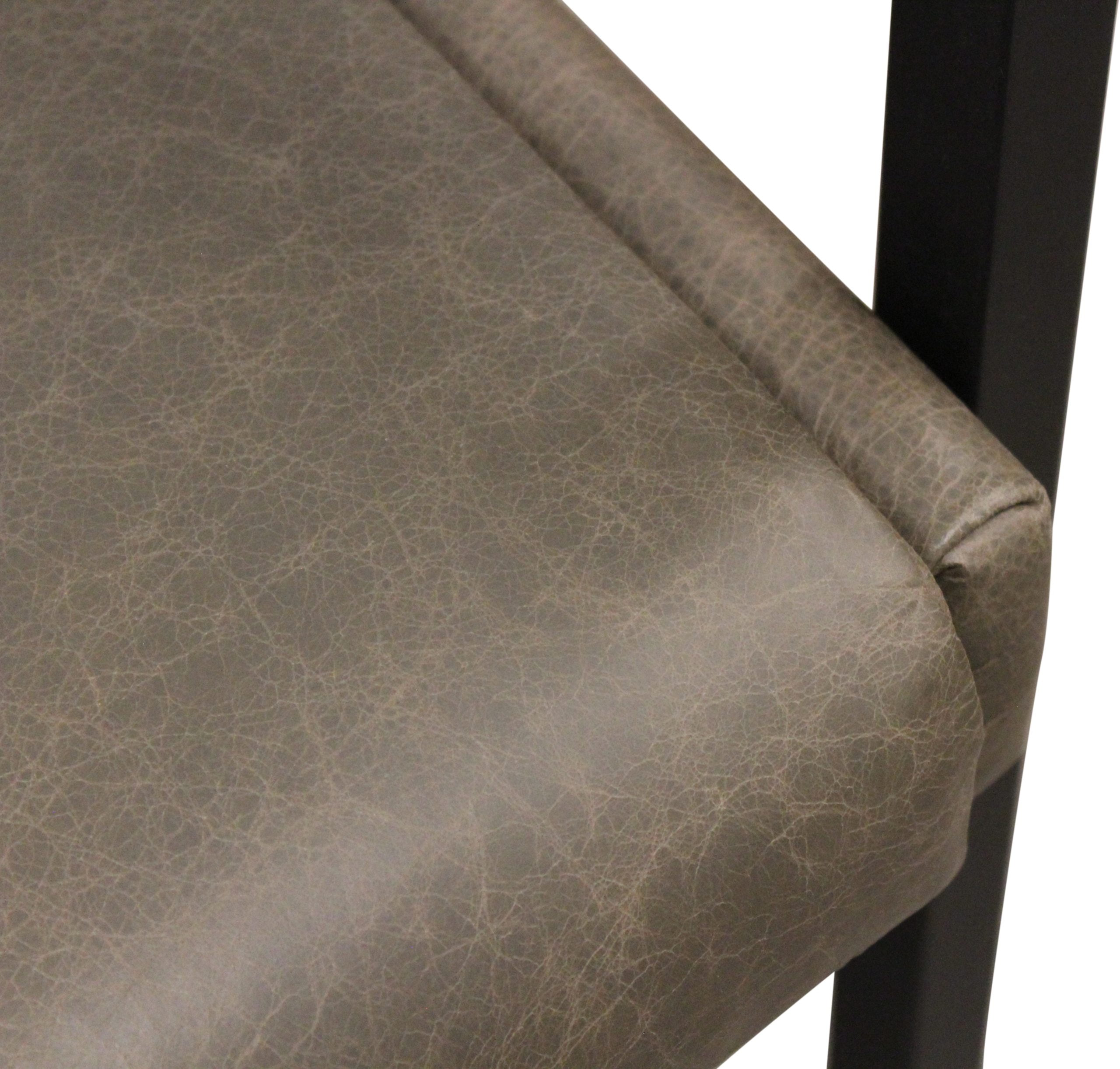 Terrain 5-Piece Dining Set with 48" Round Dining Table and 4 Antique Gray Leather Chairs - Image 13