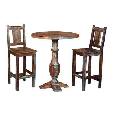 Rainforest 3-Piece Dining Set With 36" Round Dining Table and 2 Rainforest Bar Chairs