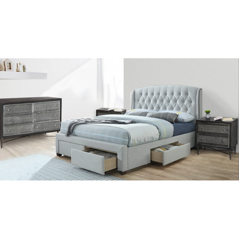 Adrian 4-Piece King Bedroom Set with 2 Nightstands and 1 Dresser
