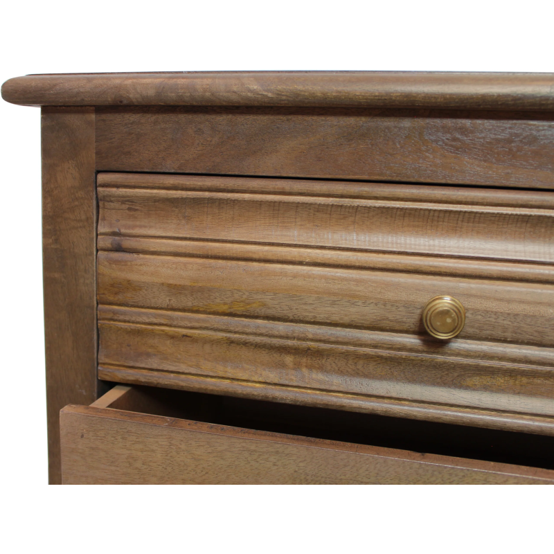 Hunyad 3-Drawer Nightstand - Antique Brown - Image 8